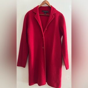 Vintage 'Josephine Chaus' Red Long Wool Cardigan
Size S
